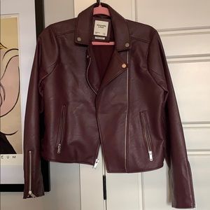 Abercrombie & Fitch Vegan Leather Moto Jacket